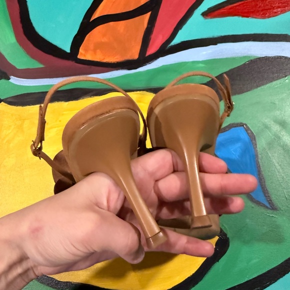 Aldo Women's Tan Floral Heels - Picture 4 of 5